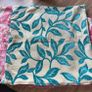 5 Handmade Cushion Covers Pink, Teal & Neutral Image 7
