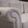 Olympia Cream Fullback Plush Velvet Fabric Sofa Set Image 5
