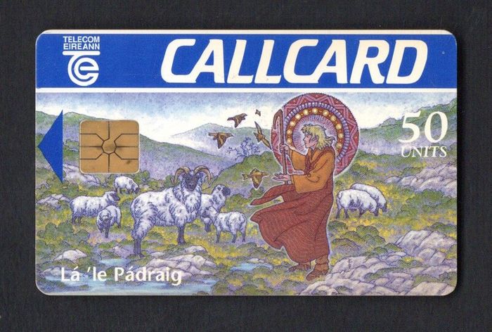 1996 Ireland 50 Unit St. Patrick's Day 1996 (Gemplus GEM1) Call Card Used. Telecom Eireann card number 1122