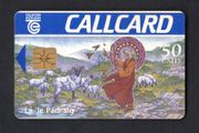 1996 Ireland 50 Unit St. Patrick's Day 1996 (Gemplus GEM1) Call Card Used. Telecom Eireann card number 1122