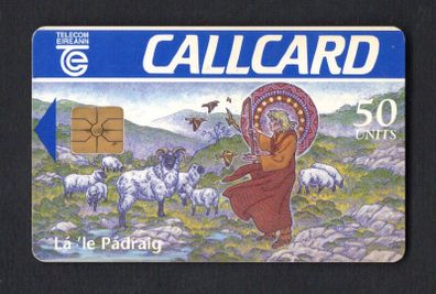 1996 Ireland 50 Unit St. Patrick's Day 1996 (Gemplus GEM1) Call Card Used. Telecom Eireann card number 1122