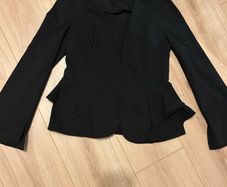 TOP SHOP -black jacket with fringe - size UK8