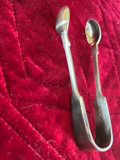 silver plated sugar tongs