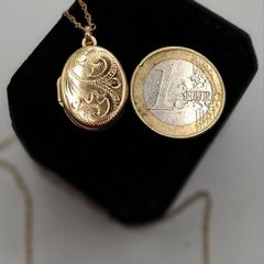 Vintage 9ct yellow gold locket necklace