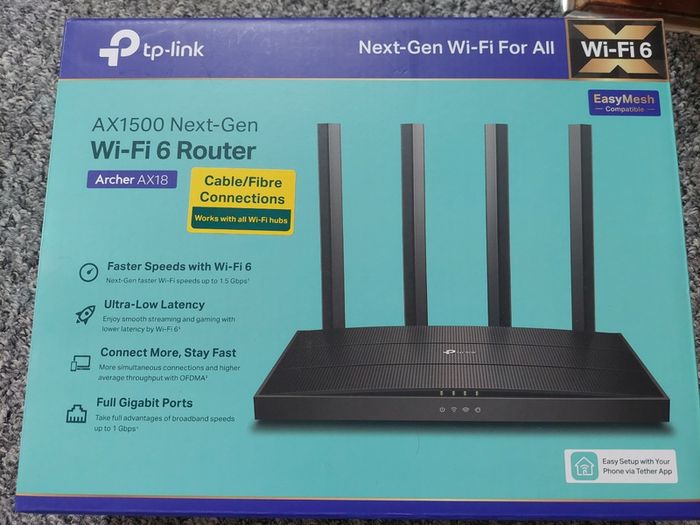 TP-Link AX1500 Next-Gen Wi-Fi 6 Router, Archer AX18