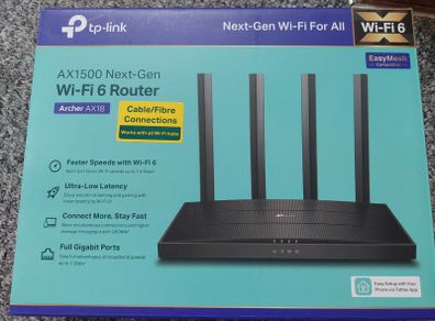TP-Link AX1500 Next-Gen Wi-Fi 6 Router, Archer AX18