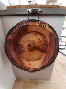 Handcarved Solid Large Wooden Bowl.