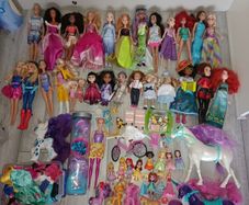 Barbie, princess dolls, little pony, horses
