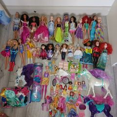 Barbie, princess dolls, little pony, horses