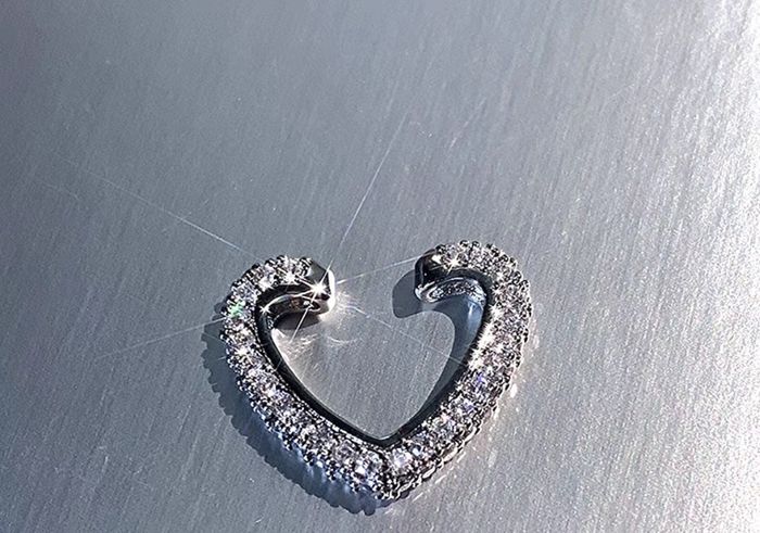 Sumiyaki Heart Shaped Diamante Ear Cuff