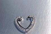 Sumiyaki Heart Shaped Diamante Ear Cuff