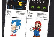 2014 Ireland Game Icons (Pac Man &amp; Bingi, Space Invaders, Sonic the Hedgehog &amp; Super Mario) Commemorative Stamps Mint Never Hinged (MNH)