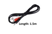 3.5mm 1.5m Stereo Jack to 2 Twin RCA Phono Male Cable TV PC Aux Audio Red White - FHT01RCA