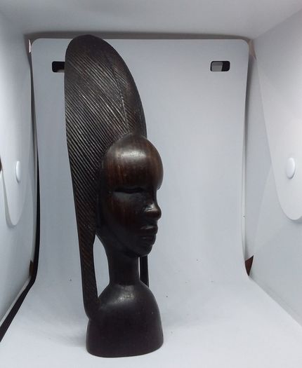 Vintage African Handcarved Wooden Tribal Female Figure
