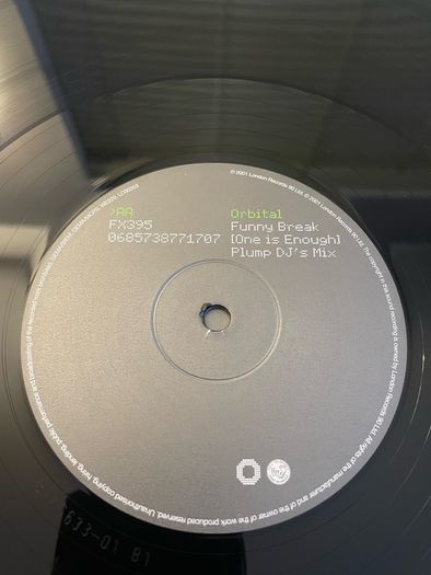 Orbital - Funny Break (One is Enough) - 12" Vinyl Single - 2001 FFRR