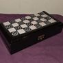 Vintage Wooden Chess Board with Carved Soapstone pieces Image 9