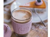 Funk My World - Pink Eco-Friendly Travel Mug Borosilicate Glass - 12oz Barrister Friendly