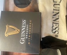 Guinness Draught beer Nitrosurge Device with socks