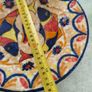 Mexican Decor Fish Motif Plate Cobalt Blue Orange Ceramic Pottery Image 3