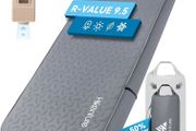 Self-Inflating Sleeping Pad, 4" Thick Camping Mattress with 9.5 R-Value, All Season Portable Foam Mat for Camping, Hiking, Tent &amp; Car - Slate Grey, Single (203x71x10cm)