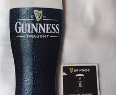 Guinness Draught Glass Shaped , Rubber/PVC , Counter Top Beer Mat