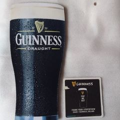 Guinness Draught Glass Shaped , Rubber/PVC , Counter Top Beer Mat