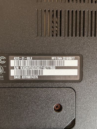 Acer Aspire 3 15.6 inch Laptop 1TB New Battery Excellent Condition