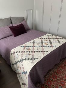Handmade patchwork bed runner