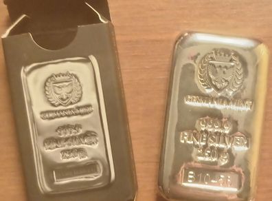 Silver Bar 250gm Germania Mint