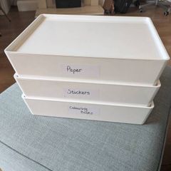 3 Stackable Storage Boxes