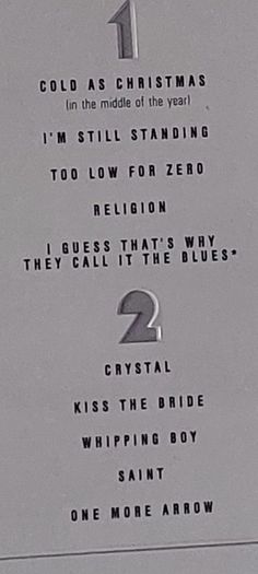 Elton John - Too Low For Zero vinyl album