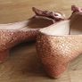 Stunning New Girls Monsoon Pink Glitter Bow Shoes Image 5
