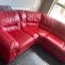 red leather couch Image 4