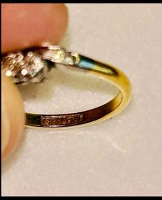 Gold, platinum and diamond ring
