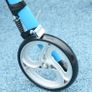 4 Wheel Rollator with Seat and Back, Lightweight Folding Mobility Walker with Large Wheels, Carry Bag, Adjustable Height, Aluminium Walking Frame with Dual Brakes for Seniors, Blue Image 4