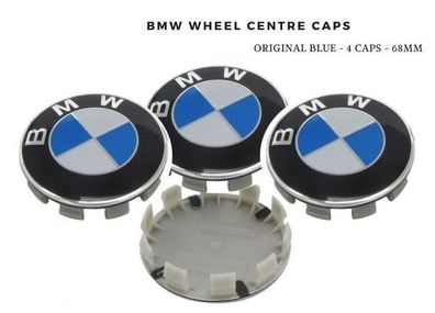 4Pcs BMW Emblem Logo Badge Hub Wheel Rim Alloy Center Cap 68mm Set of 4 Cover
