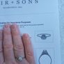 Diamond cluster engagement ring with papers Image 4