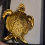 Vintage Gold Tone Multi Coloured Turtle Brooch Image 4