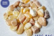 CLEARANCE Orange Calcite tumbled stone natural gemstone life force energy 250g