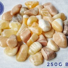 CLEARANCE Orange Calcite tumbled stone natural gemstone life force energy 250g