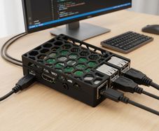Raspberry Pi 3D printed honeycomb case