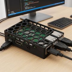 Raspberry Pi 3D printed honeycomb case