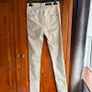 Cream pleather trousers Image 3