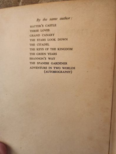 Beyond  This  Place. By A.j. Cronin. Hardback In Good Condition.