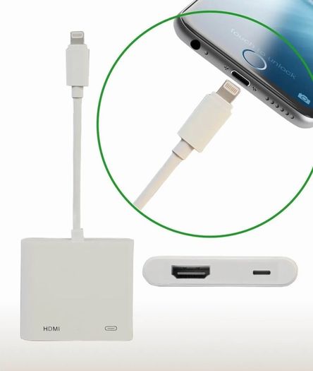 8 Pin to HDMI TV AV Adapter Cable for iPhone 11 12 7 6S Plus X XS MAX 5 SE iPad