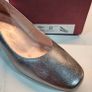 Anitas leather silver Spanish low heel shoes UK4  and UK3.5 new & boxed SALE Image 6