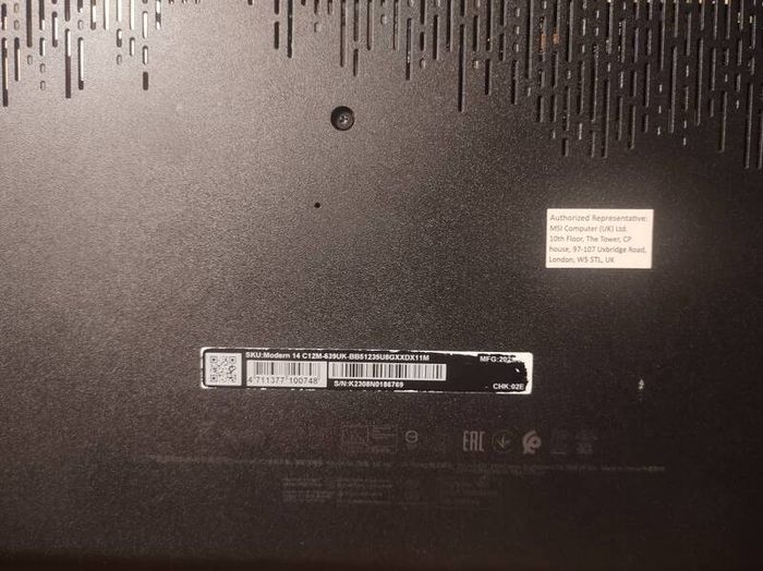 MSI Modern 14 C12M laptop