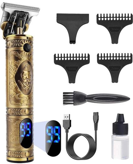 Hair Clippers Men Professional Beard Trimmer,Cordless Electric Self Hair Clippers with LCD Screen,Precision Outliner Trimmer-Smooth Clipping,Sharp Shavers-Rechargeable Battery,Gifts for Men (FREE POSTAGE)
