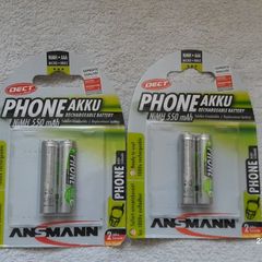 DECT (Cordless) Phone Rechargeable NiMH batteries AAA Micro HR03 HRM 550mAh