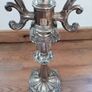 PAIR of large antique 19thC. silver plated 3 arm candelabra Image 8
